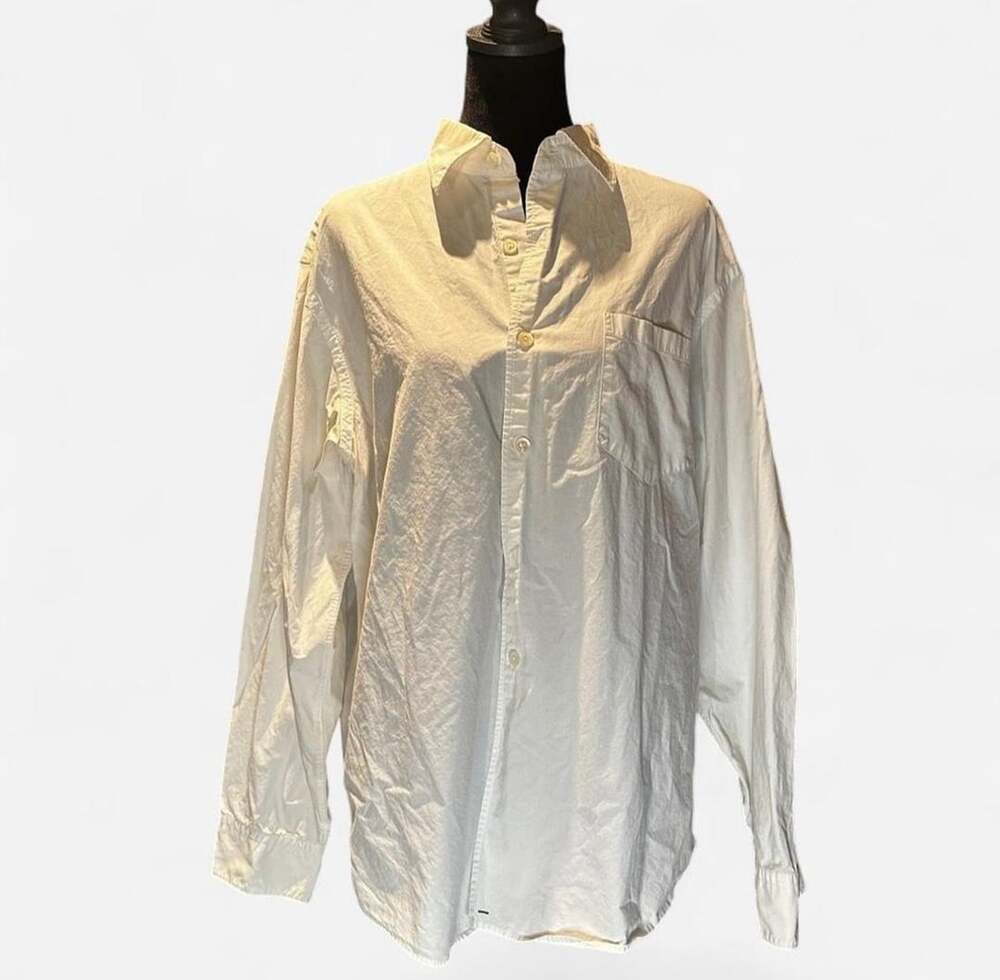 J.Crew White Long Sleeve Button-Up Shirt